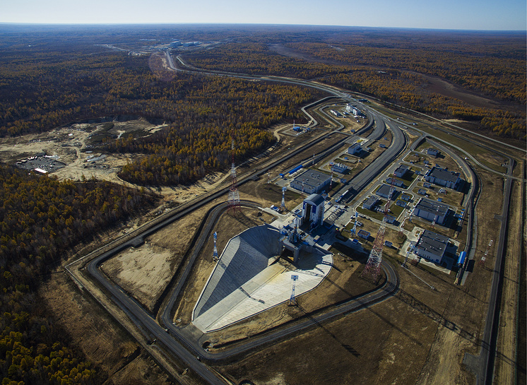 Soyuz-2 rocket booster on dry run at Vostochny Cosmodrome